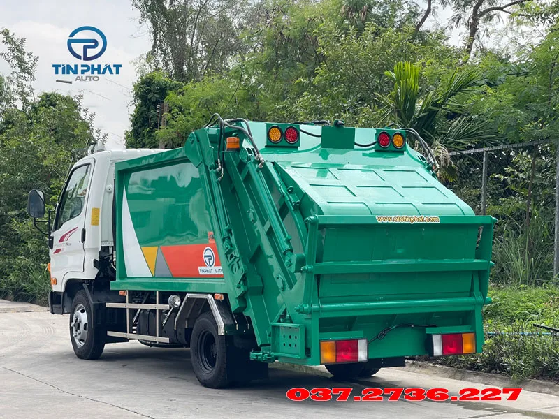 xe ép rác 3 khối hyundai n250 máng xúc 2025