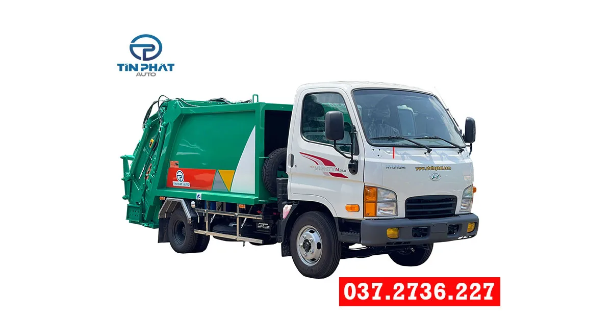 xe ép rác 3 khối hyundai n250 giá xe ép rác 3 khối e5 mới nhất