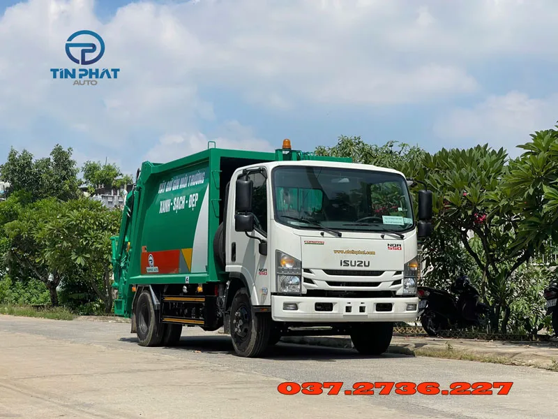 xe ép rác 7 khối isuzu, tải dưới 3,5 tấn bằng b2 chạy được