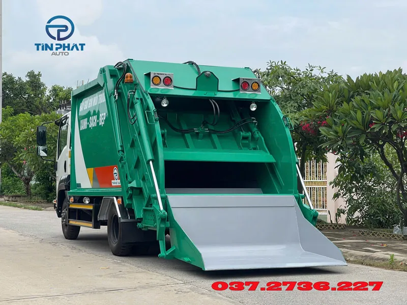 xe ép rác 9 khối máng xúc isuzu giá tốt