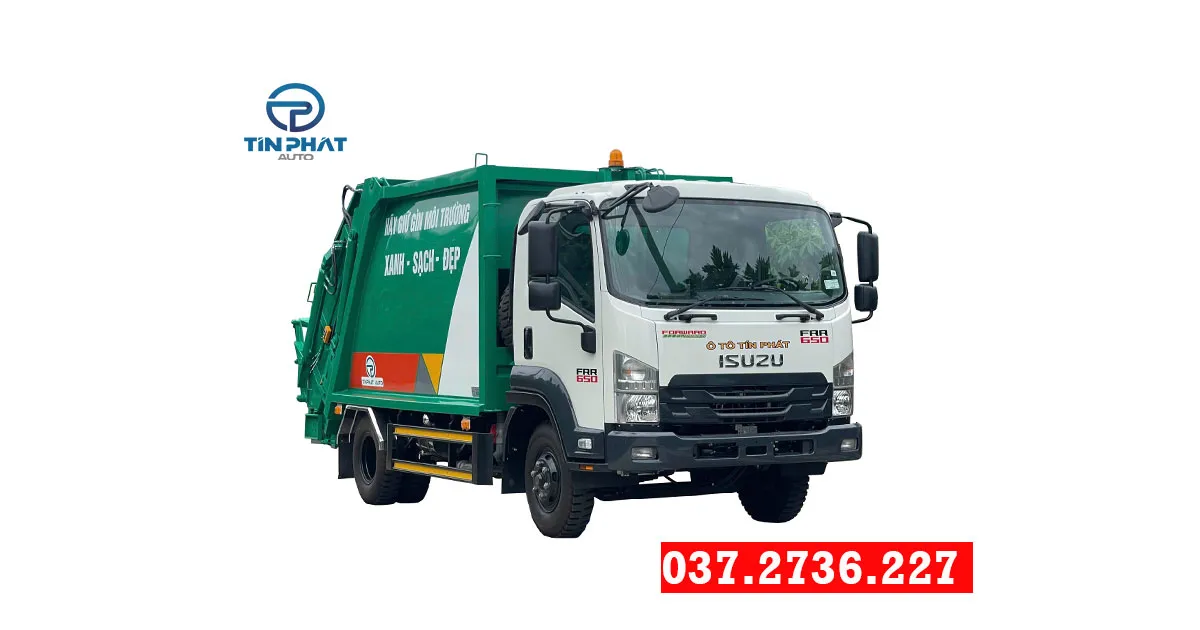 xe ép rác 9 khối máng xúc isuzu báo giá xe E5 mới nhất