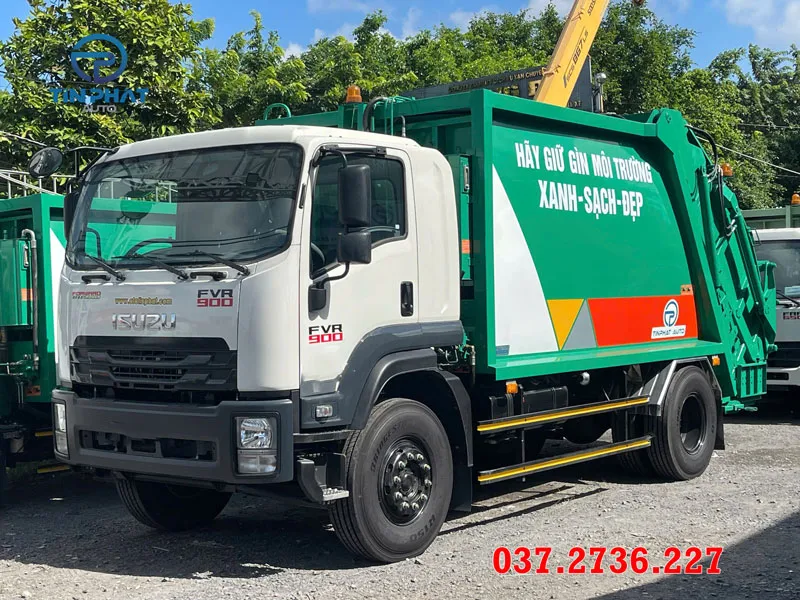 xe ép rác bán chạy thịnh hành ISUZU FVR 14 khối