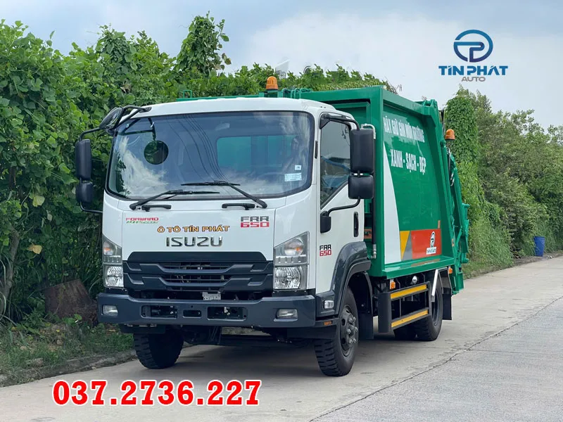 xe ép rác bán chạy thịnh hành isuzu 9 khối