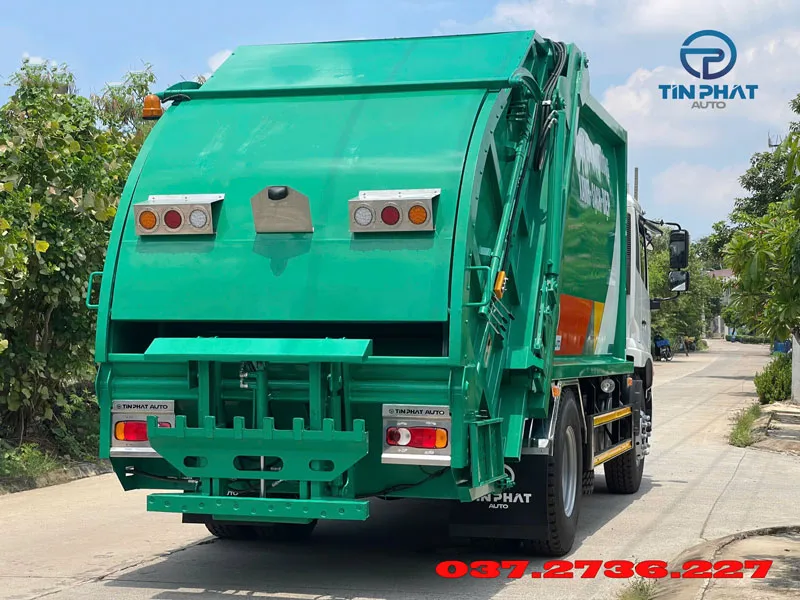 xe ép rác 14 khối nâng kẹp giá rẻ