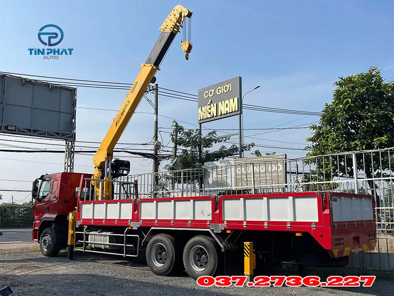 xe chenglong h5 3 chân cẩu 8 tấn soosan scs867 mới nhất 