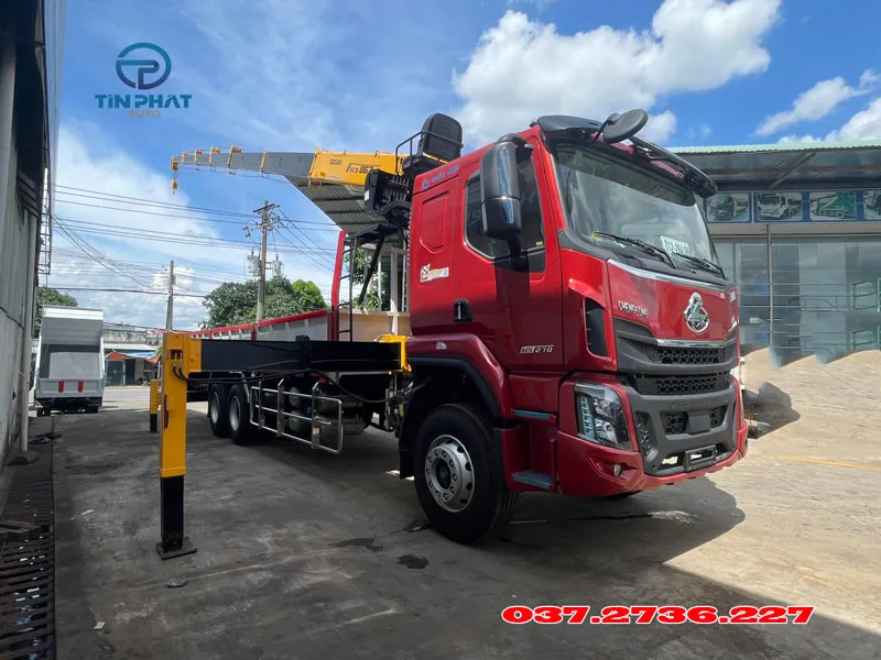 xe chenglong h5 3 chân cẩu 8 tấn soosan scs867 cần vươn xa 22m3 