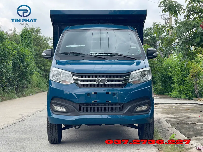 xe chở rác 4 khối thaco tf220 cabin màu xanh