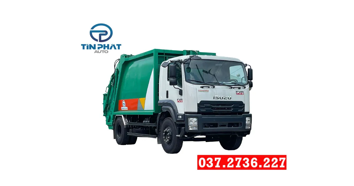 xe ép rác 14 khối ISUZU FVR giá xe ép rác máng xúc mới nhất