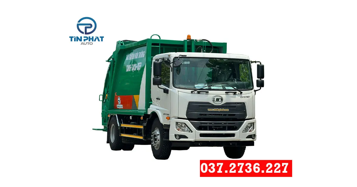 xe ép rác 14 khối UD nâng kẹp