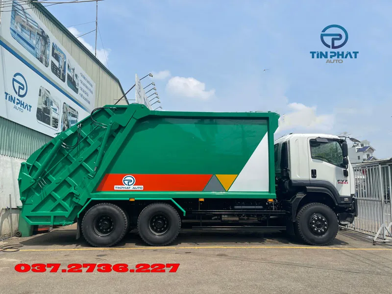 xe ép rác 22 khối isuzu fvz1500 thùng inox