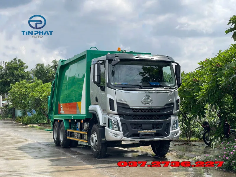 xe ép rác 24 khối chenlong 3 chân mới e5