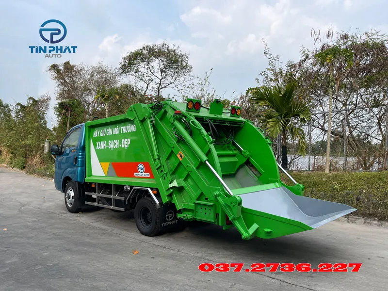 xe ép rác 3 khối kia k250 máng xúc mới nhất