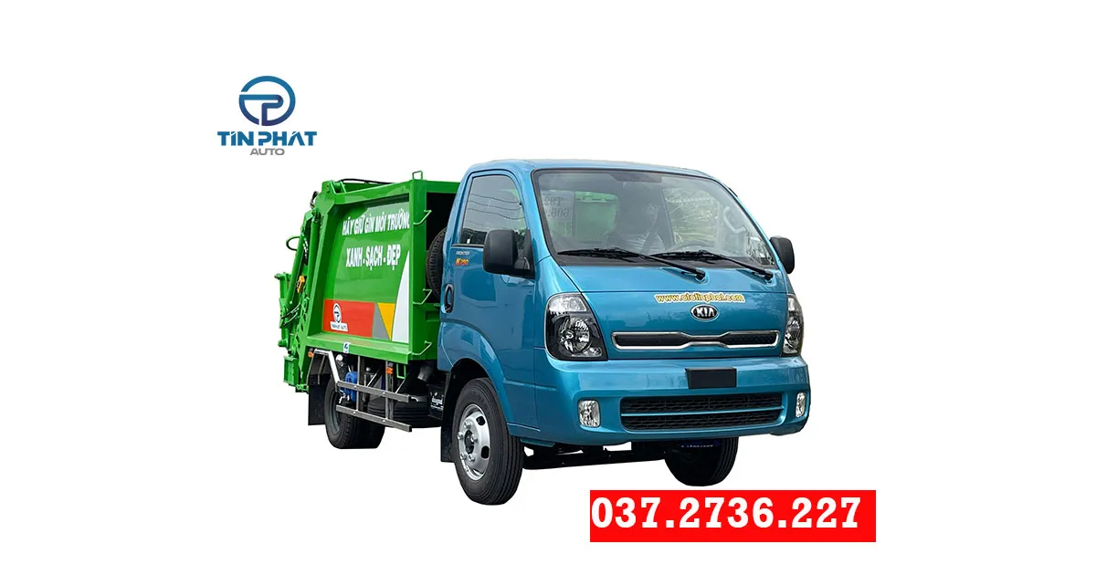 xe ép rác 3 khối Kia k250 máng xúc giá xe ép rác rẻ nhất