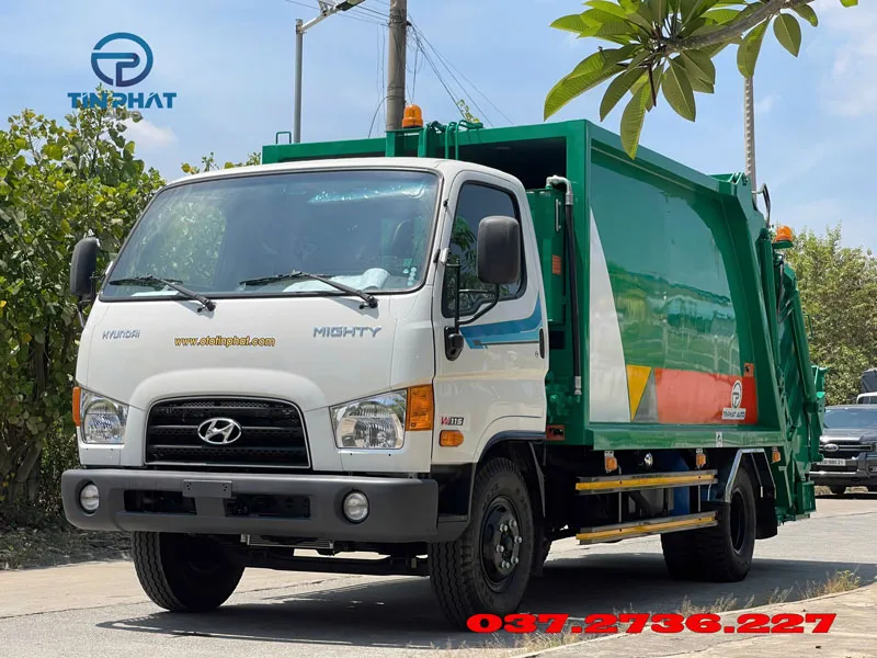xe ép rác 9 khối hyundai w11s thùnng inox