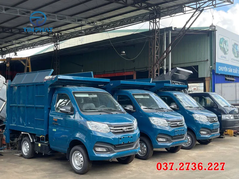 xe chở rác 4 khối thaco tf220 tải 800kg 