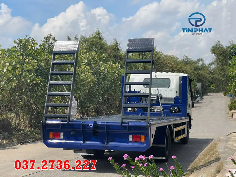 xe nâng đầu chở máy công trình 5 tấn isuzu xe nâng đầu tời kéo 5 tấn