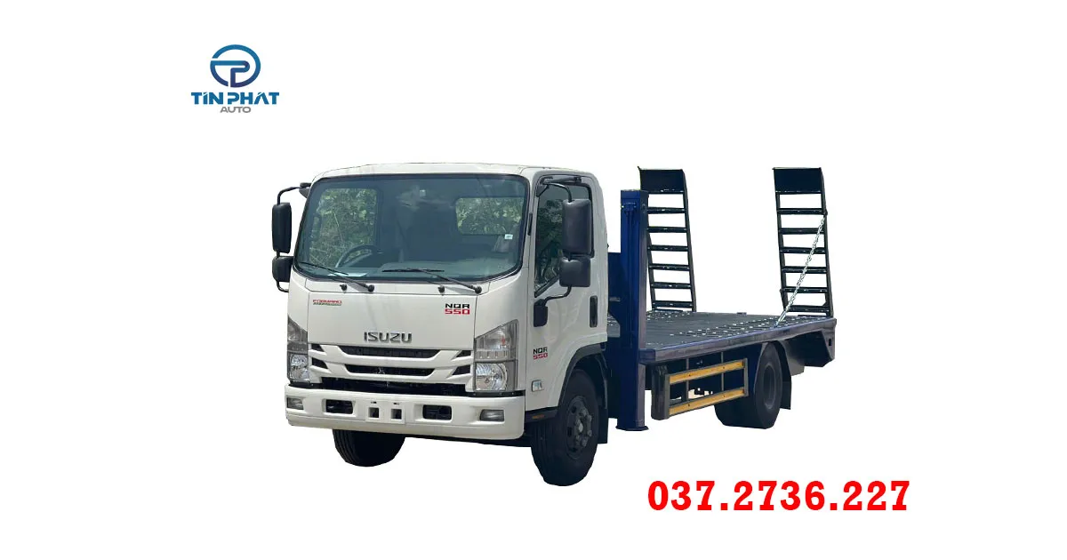 xe nâng đầu chở máy công trình 5 tấn isuzu xe nâng đầu có sẳn giao ngay