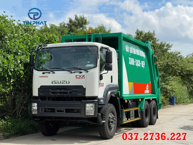 xe ép rác 22 khối nâng kẹp isuzu FVZ mới nhẩt 2025