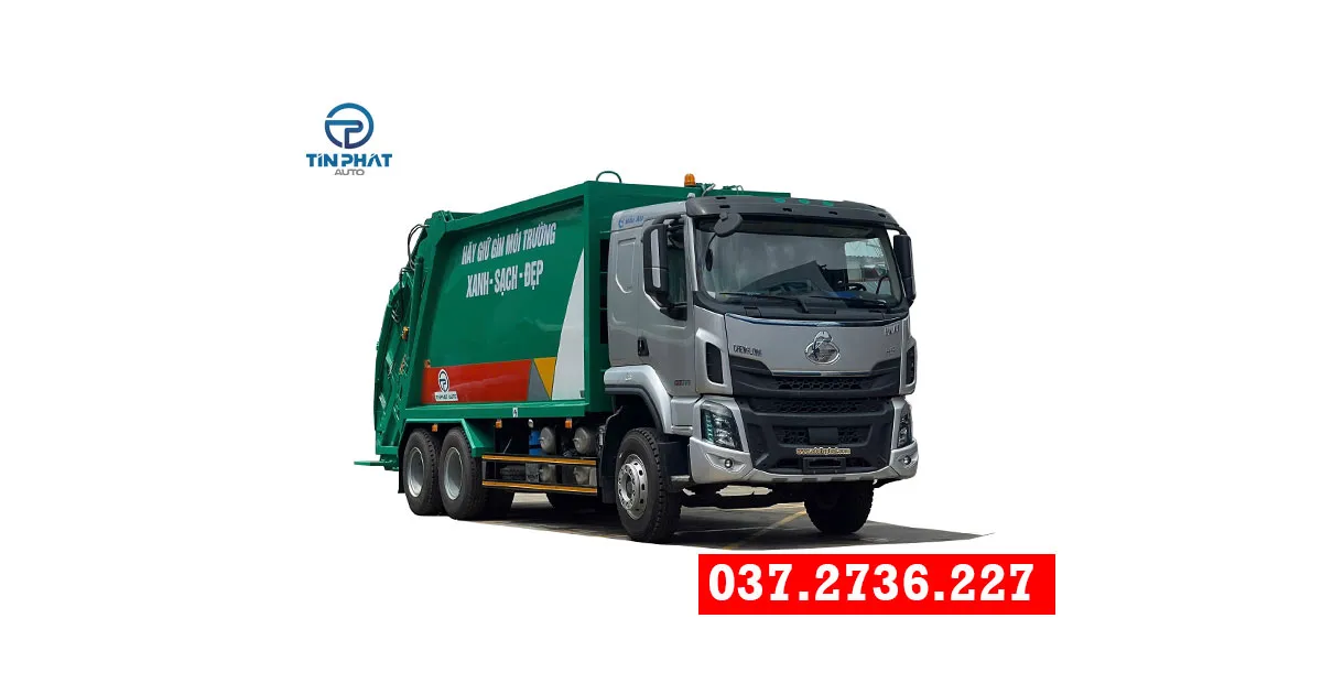 xe ép rác 22 khối chenglong h5 nâng kẹp