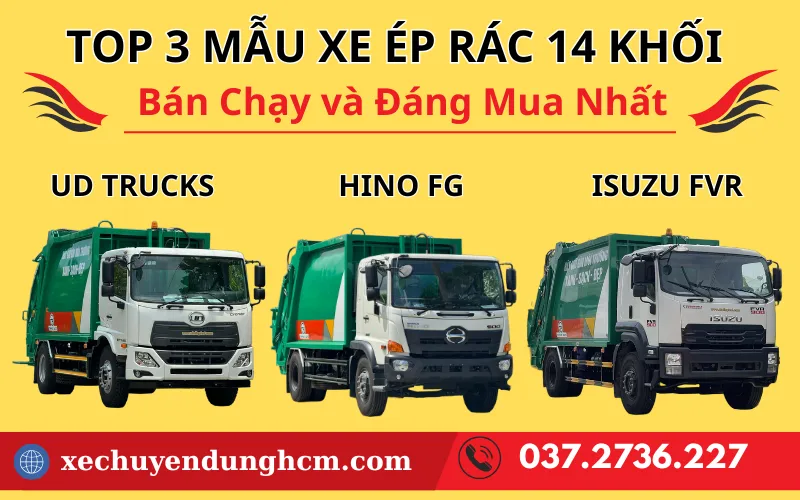xe ép rác 14 khối bán chạy