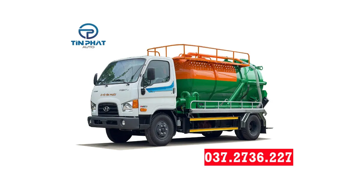 xe hút chất thải 6 khối Hyundai W11s