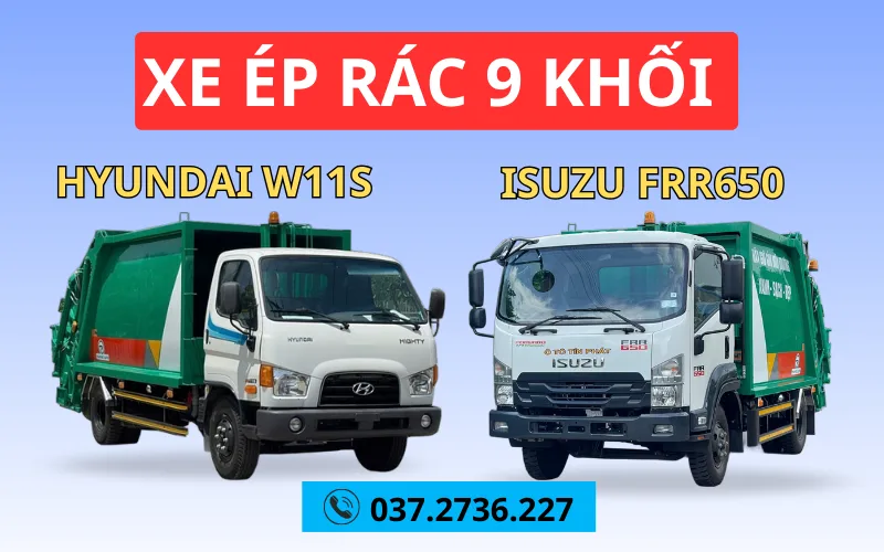 Giá xe ép rác 9 khối mới nhất
