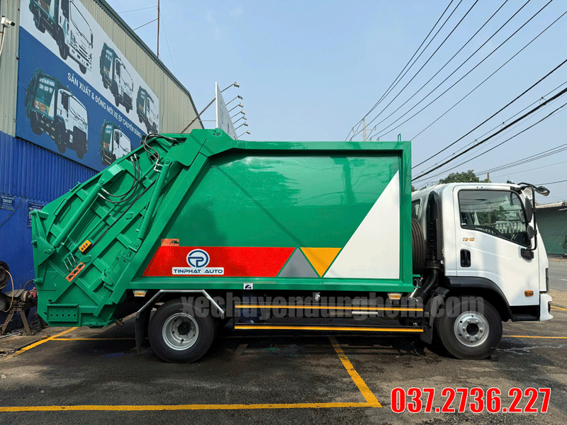 xe ép rác 12 khối Thaco Linker T2-12 thùng Inox bảo hành 3 năm